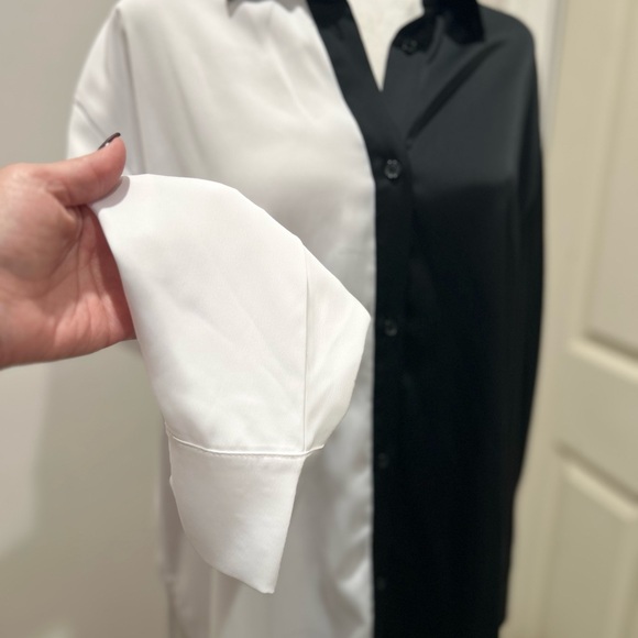 Chic Black and White Women's Blouse - Picture 6 of 6